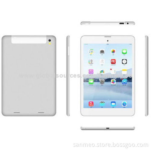 7.85-inch 3G Tablet PCs, MT8389 Quad-core/Cortex-A7/1GB DDR3/Wi-Fi/GPS/BT4.0/FM/MIC/3,600mAh Battery